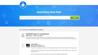 SplashData Inc | SplashID login on smartphone