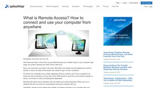What is Remote Access? Use Your Computer from ... - Splashtop