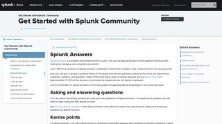 Splunk Answers - Splunk Documentation