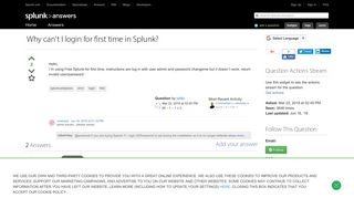 Why can't I login for first time in Splunk? - Question | Splunk ...