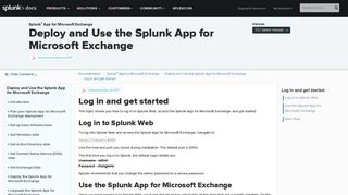 Log in and get started - Splunk Documentation