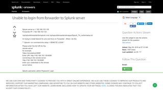Unable to login from forwarder to Splunk server - Question ...