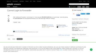 Cannot Login to Forwarder - Question | Splunk Answers