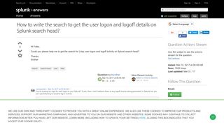 How to write the search to get the user logon and logoff details ...