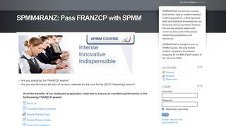 SPMM4RANZ: Pass FRANZCP with SPMM