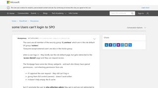 some Users can't login to SPO - Microsoft Tech Community - 220473