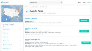 Australia Perez's Phone Number, Email, Address, Public ... - Spokeo