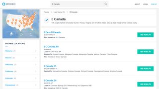E Canada's Phone Number, Email, Address, Public Records - Spokeo