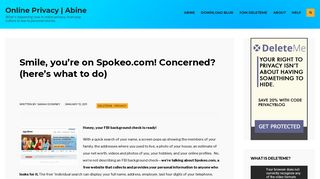 Smile, you're on Spokeo! Here's what to do about it... - Abine