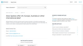 Does Spokeo offer UK, Europe, Australia or other international data ...