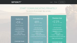 Pricing - Spokt - Connect with Your Family Privately Online