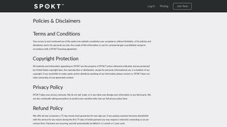Terms and Conditions - Spokt