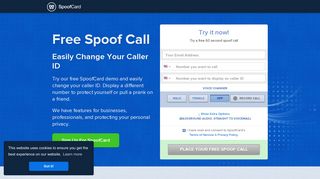Free Spoof Call | Free Caller ID Faker | SpoofCard