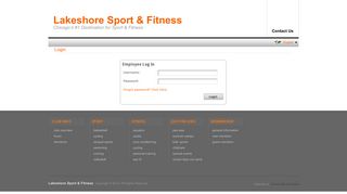 Lakeshore Sport & Fitness - Employee Login