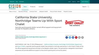 California State University, Northridge Teams Up With Sport Chalet