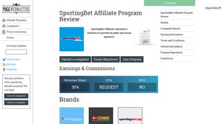 SportingBet Affiliate Program Review | POGG Webmasters