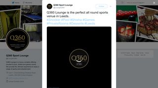 Q360 Sport Lounge on Twitter: 