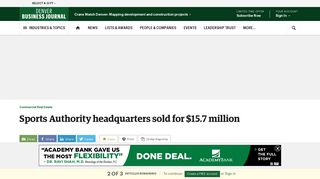 Sports Authority headquarters in Colorado sold for $15.7 million ...