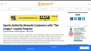 Sports Authority Rewards Customers with 