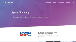 Sports Direct App / eCommerce App for iOS and Android / Cantarus