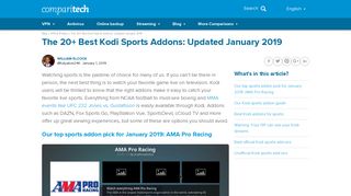 The 20+ Best Kodi Sports Addons: Updated January 2019 - Comparitech