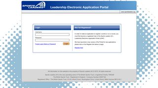 Leadership Electronic Application Portal (LEAP) - Sports Leaders UK