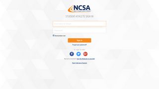 Student-Athlete Sign In | NCSA Client Recruiting - NCSA Athletic ...
