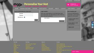 Login - PERSONALISE YOUR RUNNING VEST