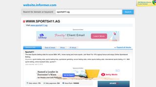 sports411.ag at Website Informer. Sports411. Visit Sports411.