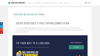 Sportsbet's Million Dollar Tipping Competition | AFL & NRL