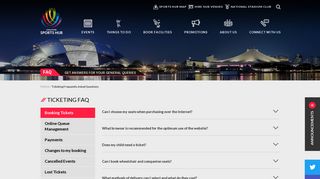 Ticketing FAQ | Singapore Sports Hub