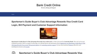 Sportsman's Guide Buyer's Club Advantage Rewards Visa Credit Card ...