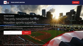 Texas Sports Nation Daily Playbook Newsletter Sign Up - Houston ...