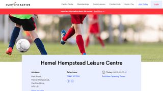 Hemel Hempstead Leisure Centre - Everyone Active