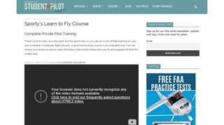 Sporty's Learn to Fly Course - Student Pilot News