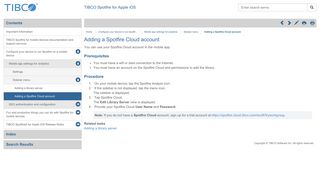 Adding a Spotfire Cloud account - TIBCO Product Documentation