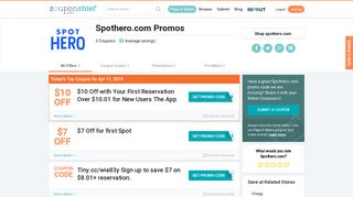 Spothero.com Promos - Save $5 w/ Feb. 2019 Discounts, Deals