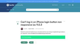 Solved: Can't log in on iPhone login button non responsive ...