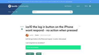 Solved: ios10 the log in button on the iPhone wont respond ...
