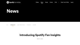 Spotify Fan Insights - SpotifyArtists