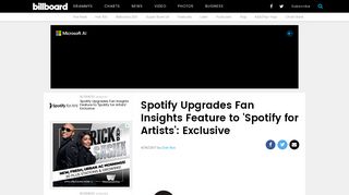 Spotify Upgrades Fan Insights Feature to 'Spotify for Artists': Exclusive ...