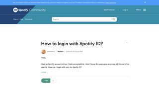 How to login with Spotify ID? - The Spotify Community