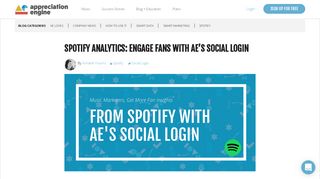 Spotify Analytics and Fan Insights with AE's Social Login Tool
