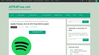 Spotify Premium v8.4.89.515 Final MOD [Latest] | APK4Free.net