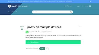 Solved: Spotify on multiple devices - The Spotify Community