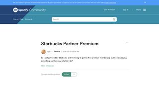 Starbucks Partner Premium - The Spotify Community