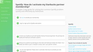 Spotify: How do I activate my Starbucks partner membership? | How ...
