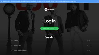 Login on Spotify