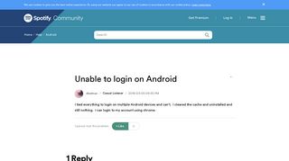 Unable to login on Android - The Spotify Community