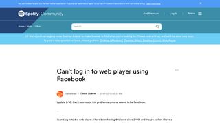 Can't log in to web player using Facebook - The Spotify Community